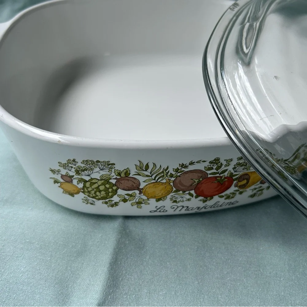 Vintage Rare Corning Ware “Spice of Life” 1.5 Qt and 2 Qt casseroles. $75 Set.